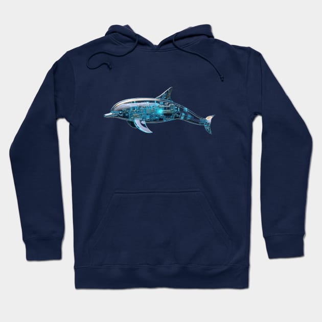 Sci Fi Dolphin Hoodie by DavidLoblaw